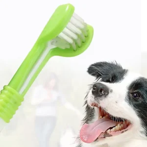 Three-Sided Pet Toothbrush
